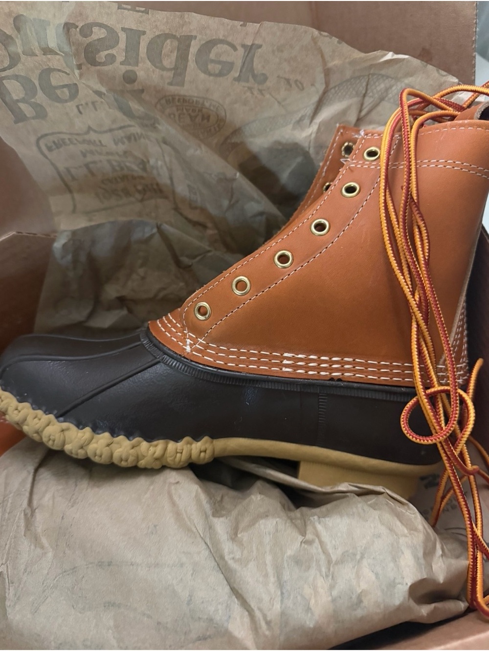 Women’s Two-Tone Leather & Rubber Duck Boot - LL Bean